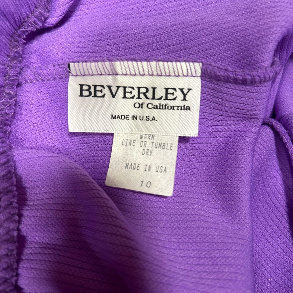 Pants Beverley of California size 10 purple elastic waist stretch pants - Picture 6 of 7